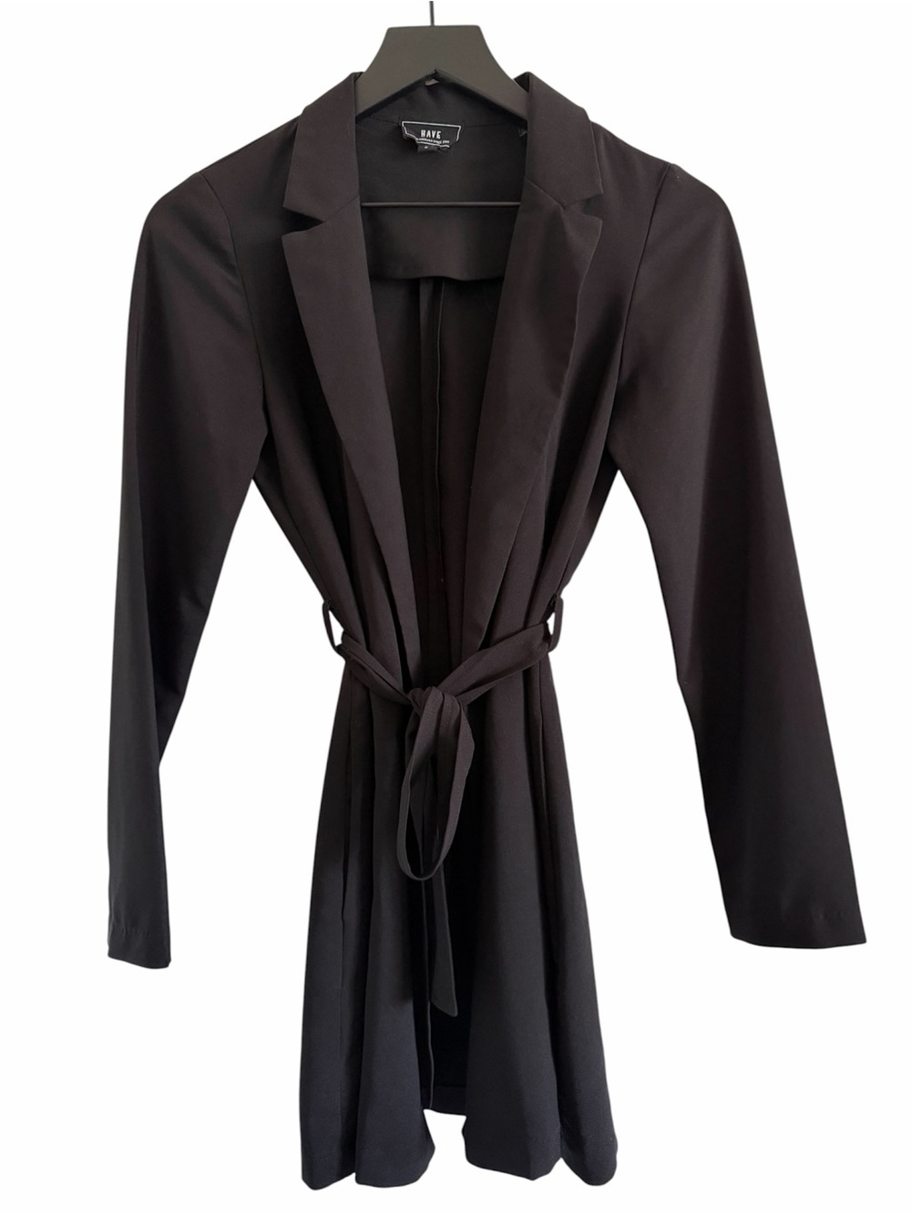 have tie-waist longline blazer